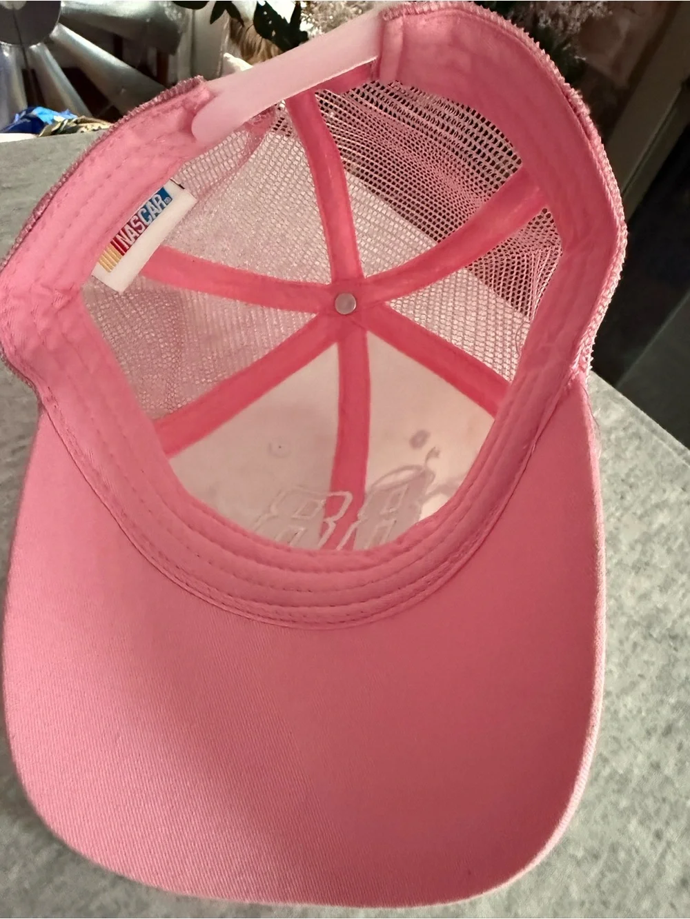 Nascar Pink and White '88 Embroidered Trucker Hat